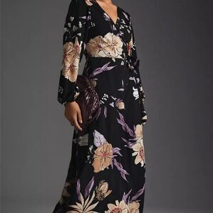 Hutch Floral Long-sleeve Wrap Dress